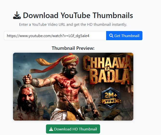 YouTube Thumbnail Downloader